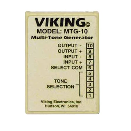 Viking Electronics MTG-10 MULTI-TONE GENERATOR, 10 DIFFERENT TONES, W/POWER SUPPLY 250500